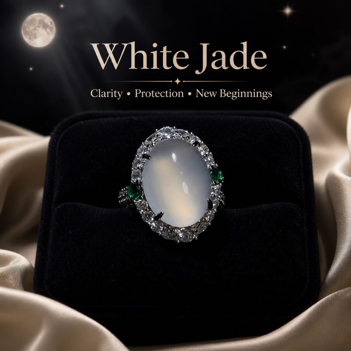 White Jade Clarity Ring