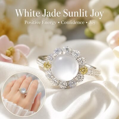 White Jade Sunlit Joy Ring