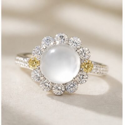 White Jade Sunlit Joy Ring