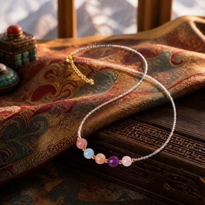 Minimalist Adjustable Crystal Collarbone Necklace