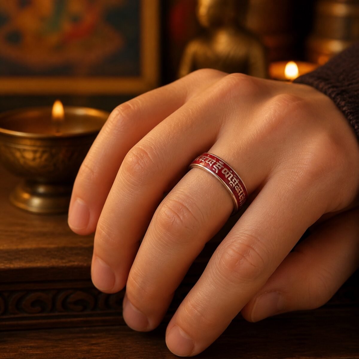 Yellow Jambhala Wealth Mantra Ring
