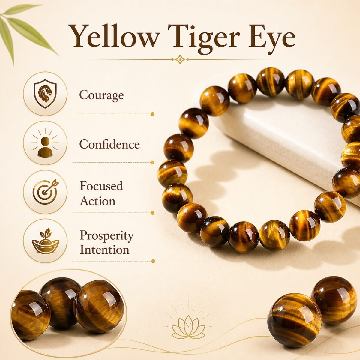 Yellow Tiger Eye Confidence Bracelet