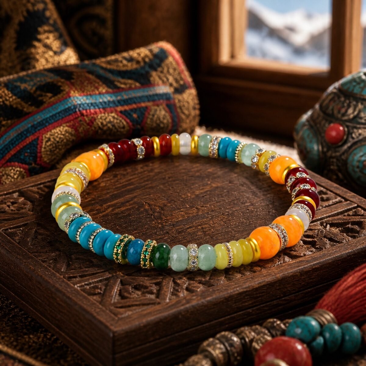 z1424042-rainbow-cut-stone-bracelet-03 Rainbow Faceted Crystal Bracelet