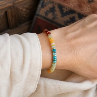 z1424042-rainbow-cut-stone-bracelet-04 Rainbow Faceted Crystal Bracelet