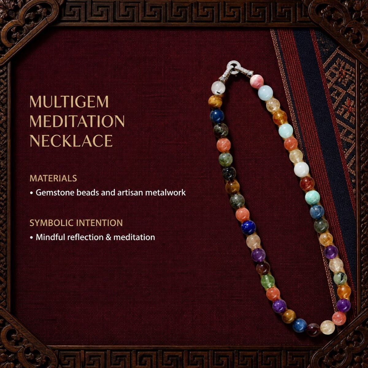 Multigem Meditation Necklace