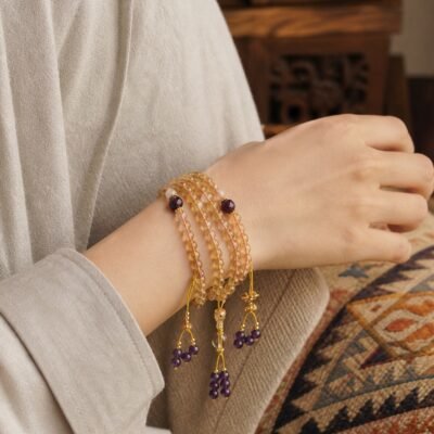 z2006005-citrine-amethyst-108-bead-mala-02 Golden Quartz & Amethyst 108-Bead Mala Bracelet & Necklace