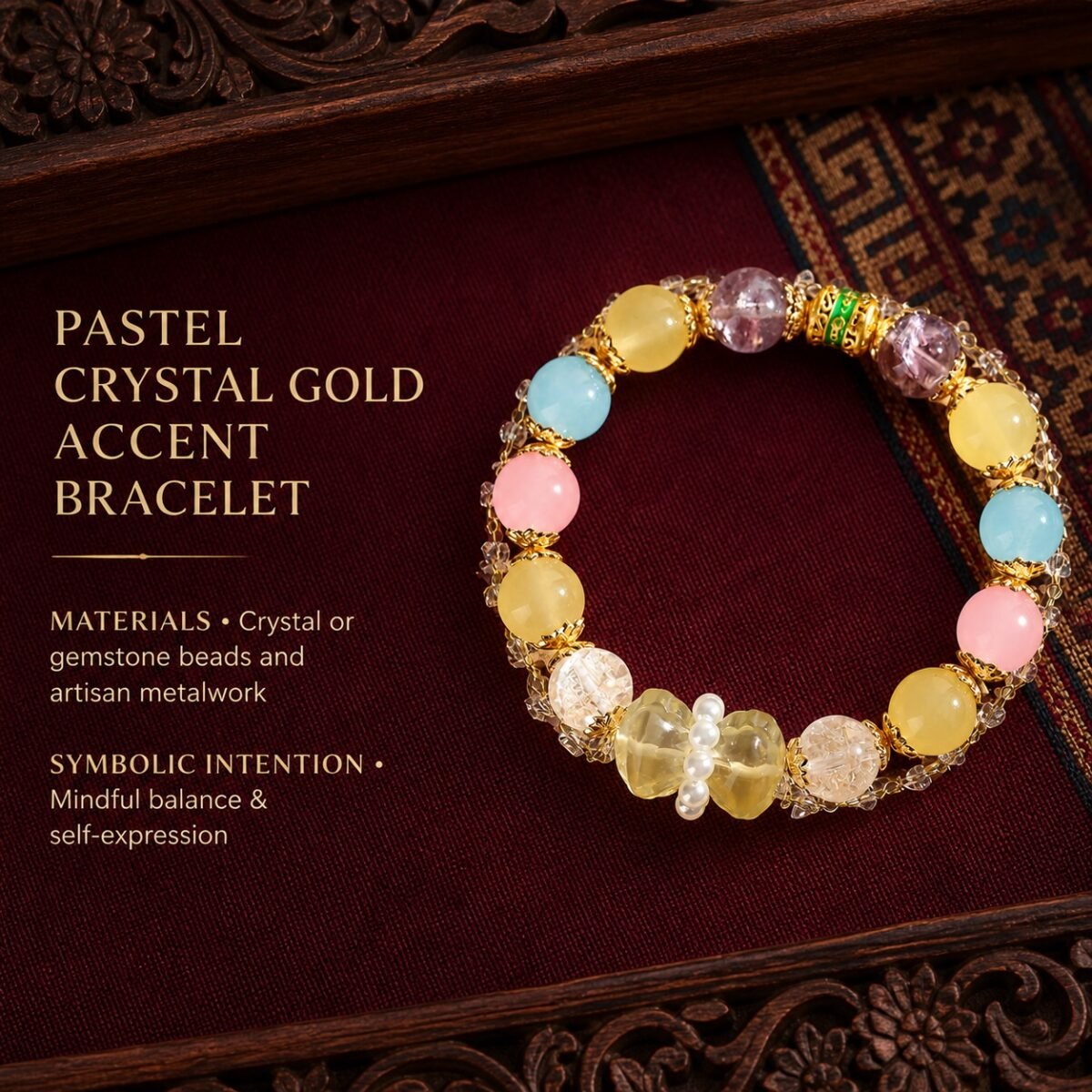z7192003-pastel-crystal-gold-accent-bracelet-04 Pastel Crystal Gold-Accent Bracelet