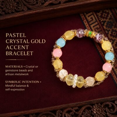 z7192003-pastel-crystal-gold-accent-bracelet-04 Pastel Crystal Gold-Accent Bracelet