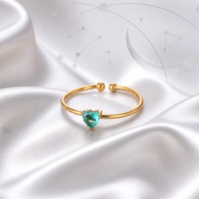 December Lapis Lazuli Birthstone Heart Ring – Gold