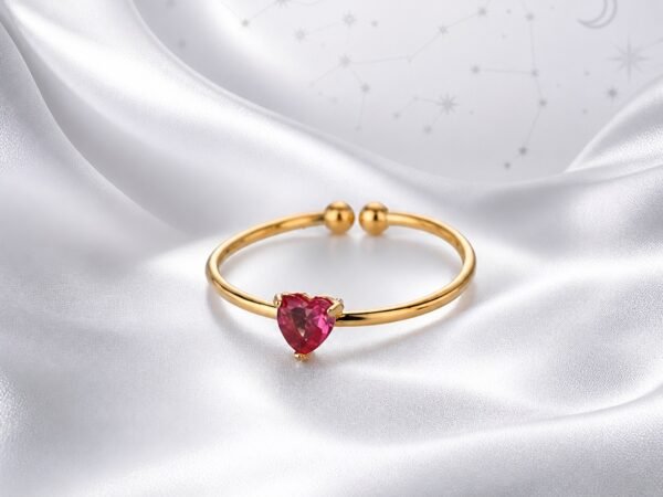 zodiac-birthstone-heart-ring-gold-january-garnet-01-main Gold Birthstone Heart Rings