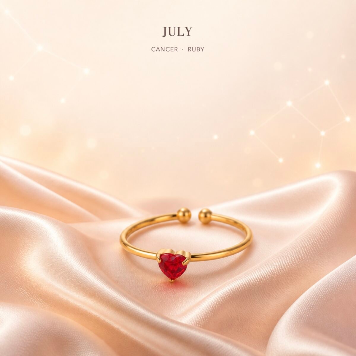 zodiac-birthstone-heart-ring-gold-july-ruby-02-birthstone-card July Red Agate Birthstone Heart Ring – Gold