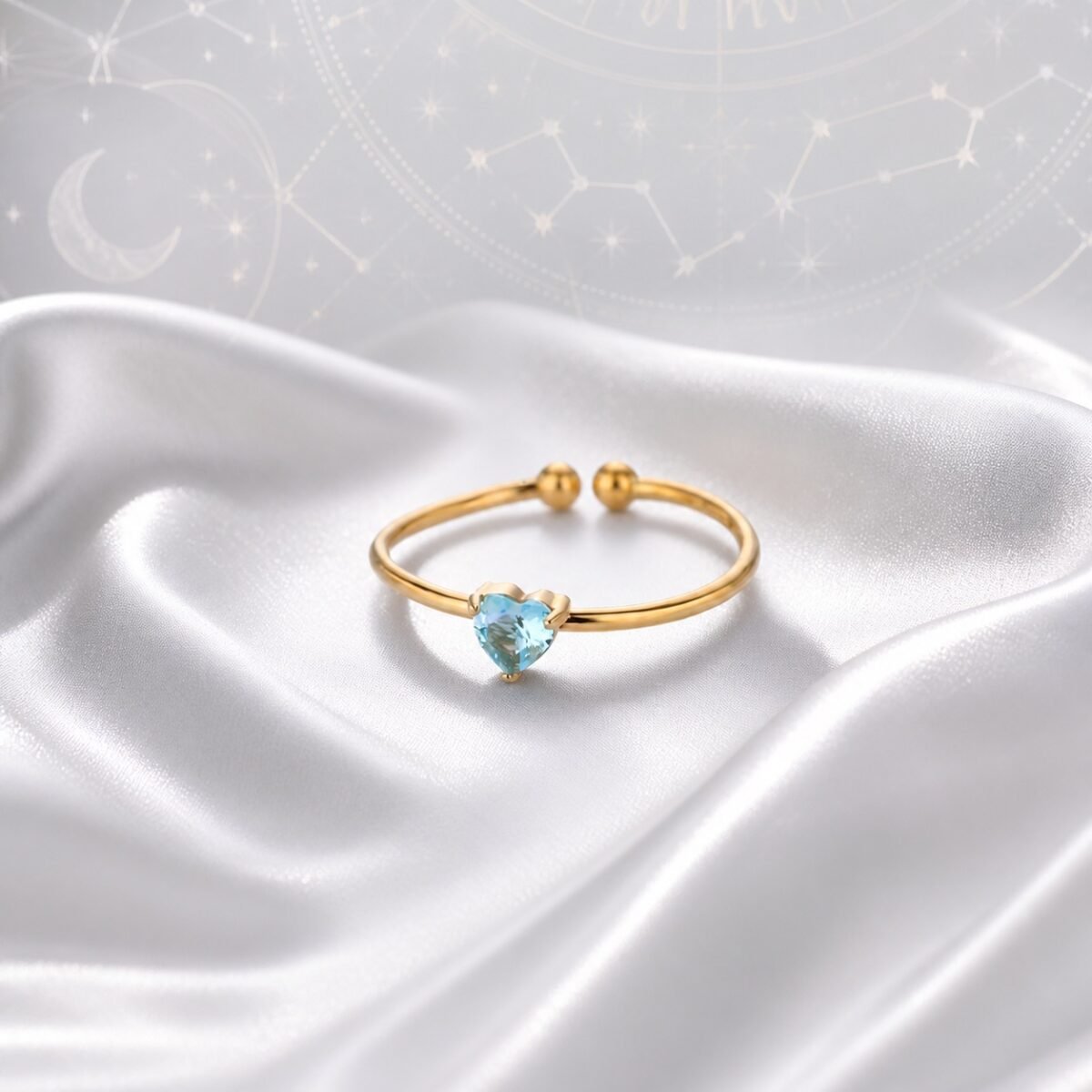 zodiac-birthstone-heart-ring-gold-march-aquamarine-01-main March Aquamarine Birthstone Heart Ring – Gold
