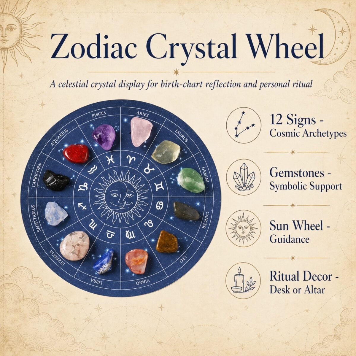 Zodiac Crystal Wheel Frame