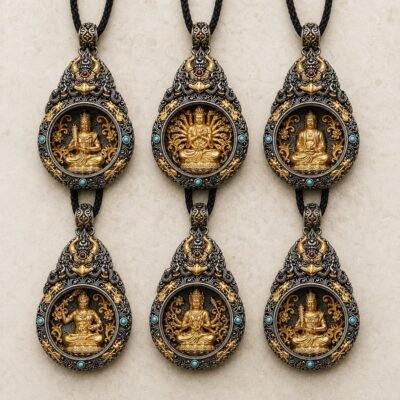 zodiac-guardian-deity-rotating-amulet-necklace-02-guardian-style-options Eastern Zodiac Guardian Deity Rotating Amulet Necklace