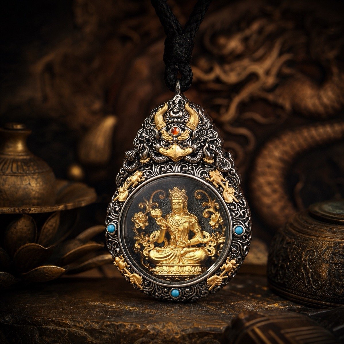 zodiac-guardian-deity-rotating-amulet-necklace-zodiac-05-dragon-samantabhadra Eastern Zodiac Guardian Deity Rotating Amulet Necklace