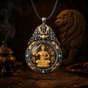 Eastern Zodiac Guardian Deity Rotating Amulet Necklace - Dog — Acala