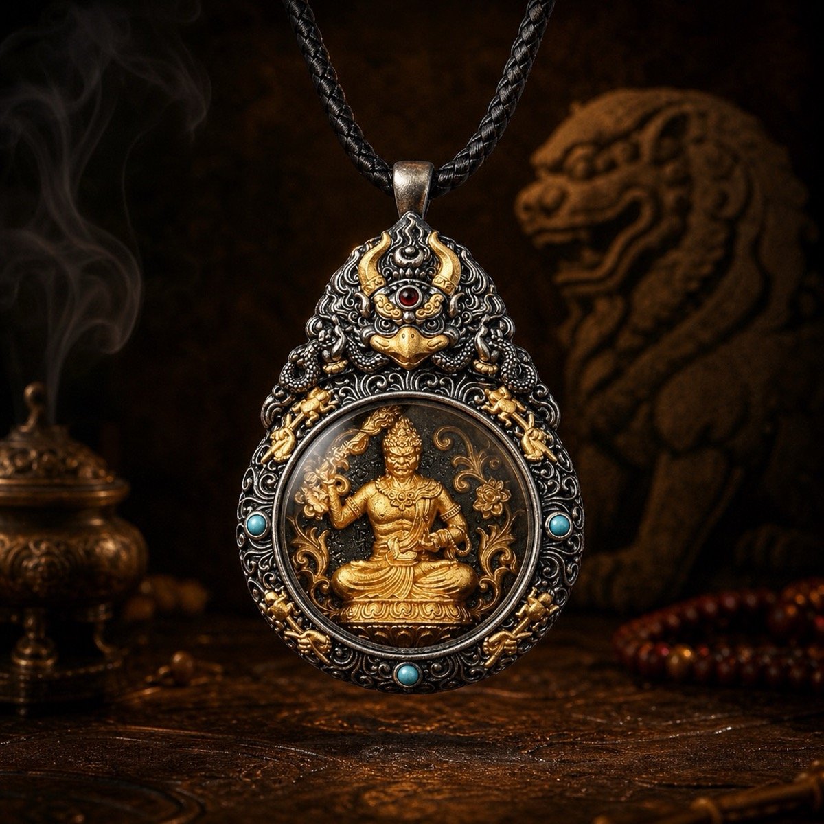 zodiac-guardian-deity-rotating-amulet-necklace-zodiac-11-dog-acala Eastern Zodiac Guardian Deity Rotating Amulet Necklace