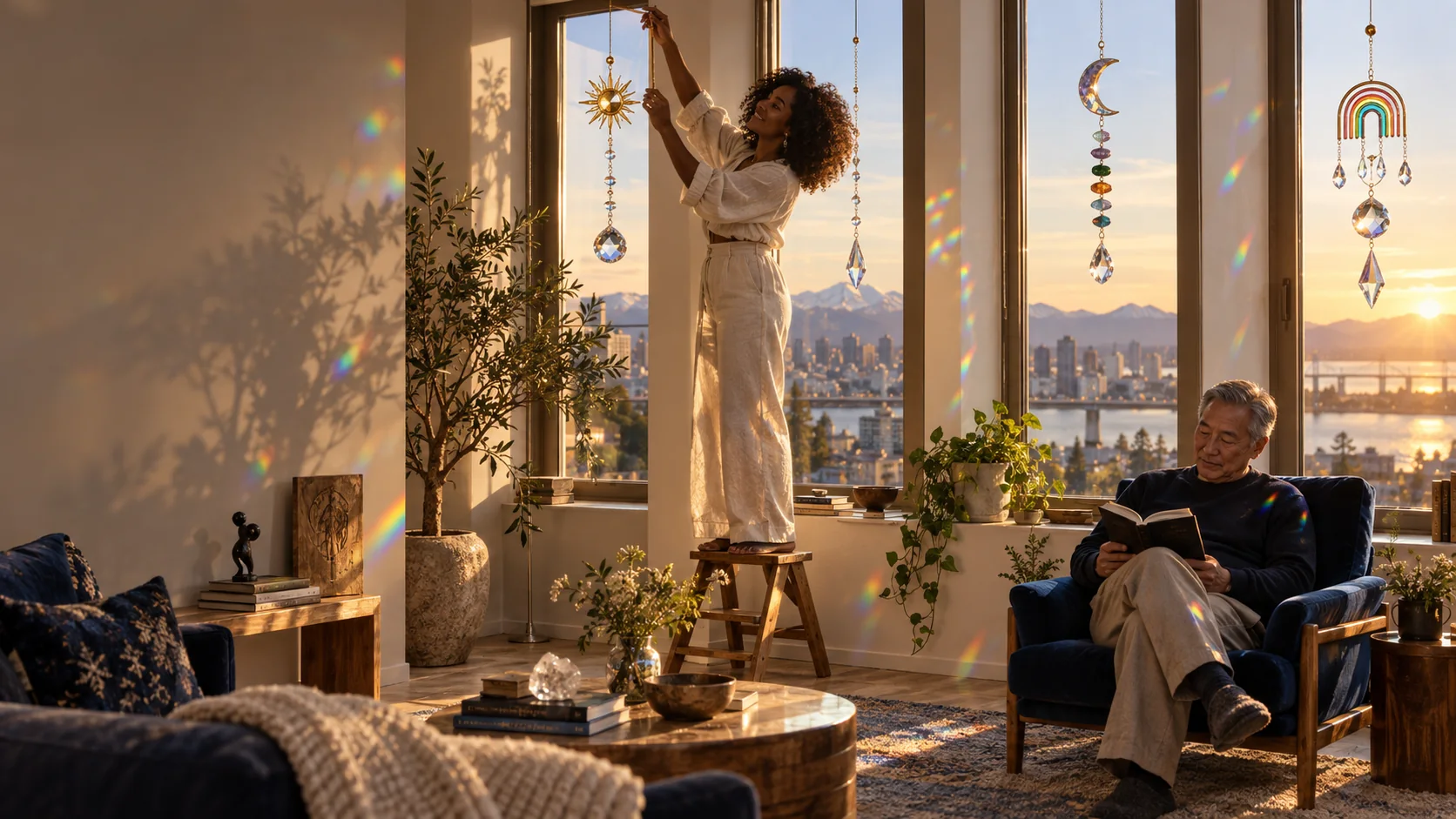 Editorial scene for Suncatcher Buying Guide: Where to Hang It and Which Design to Choose