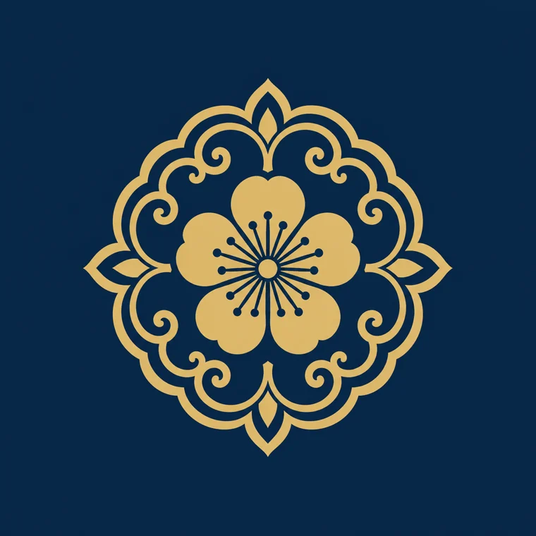Original gold plum blossom guardian emblem