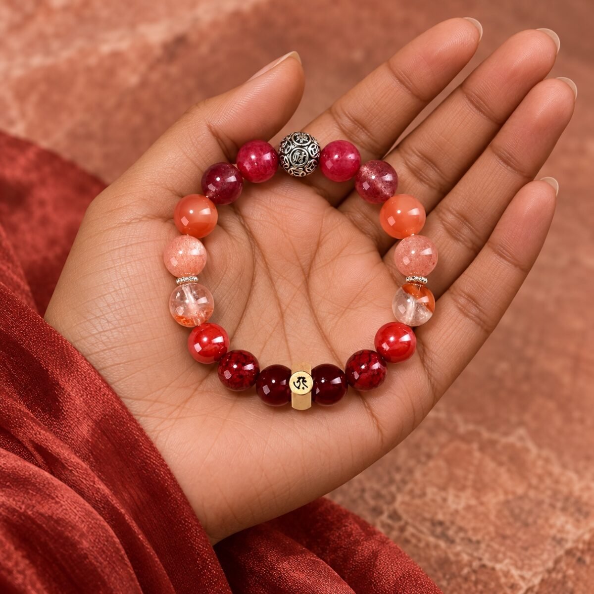 03-akasagarbha-ox-tiger-worn Zodiac Intention Crystal Bracelet