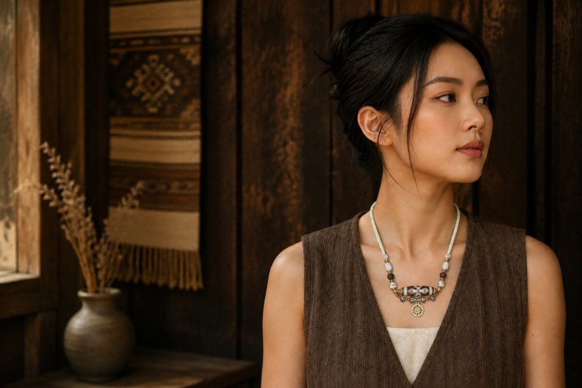 Classic Dzi & Charm Necklace