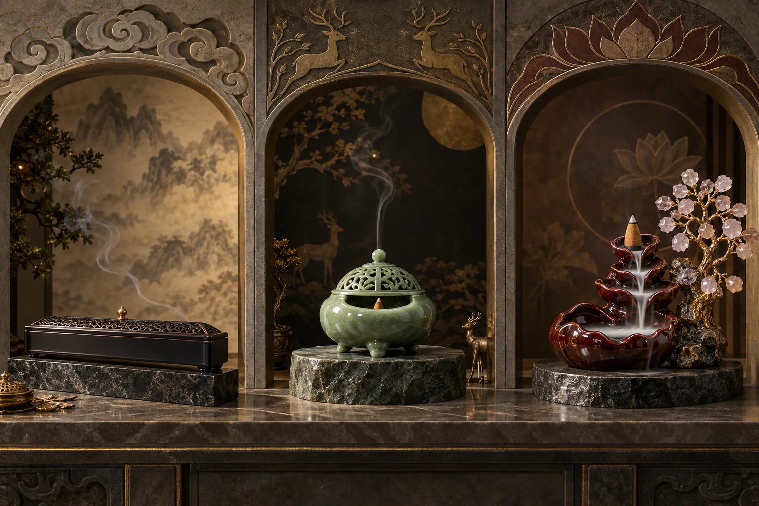 Match the holder to the incense format