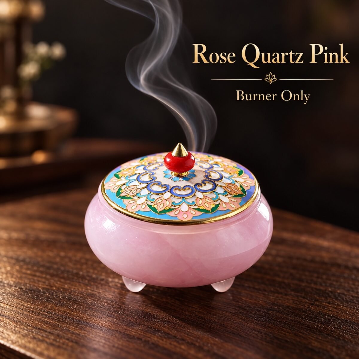 Jade Stone Cloisonne Incense Burner