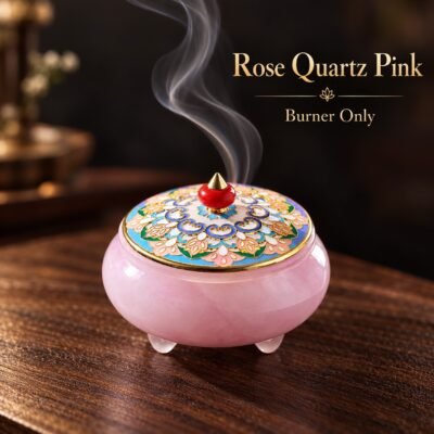 Jade Stone Cloisonne Incense Burner