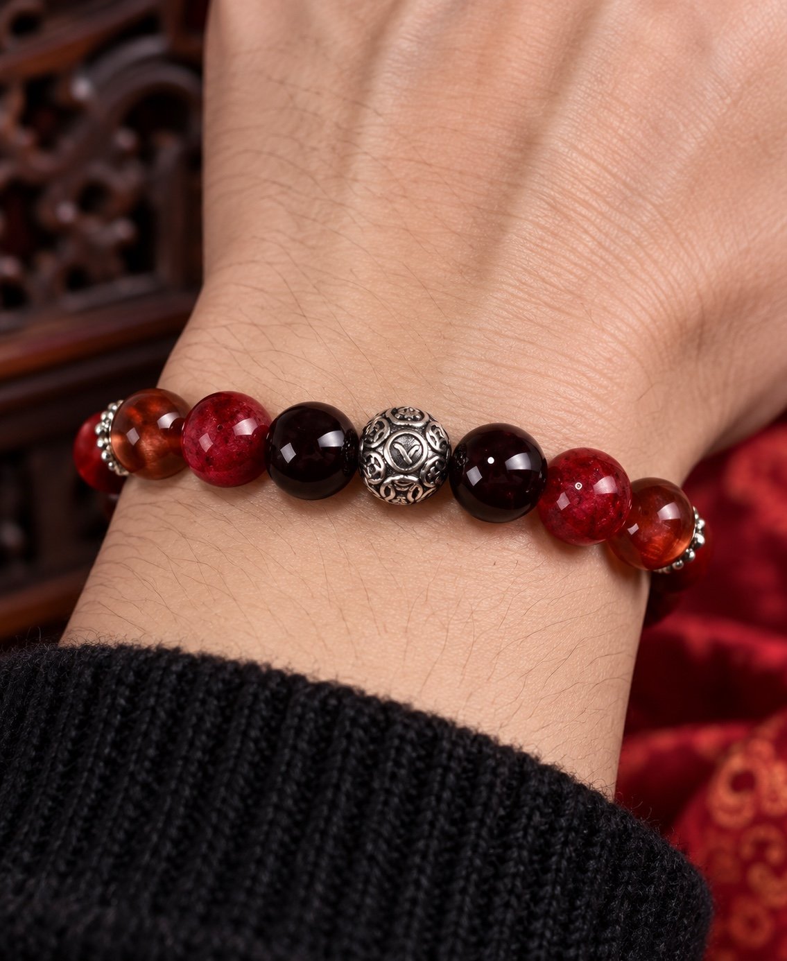 07-amitabha-dog-pig-worn Zodiac Intention Crystal Bracelet