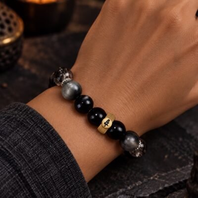 08-acala-rooster-worn Zodiac Intention Crystal Bracelet