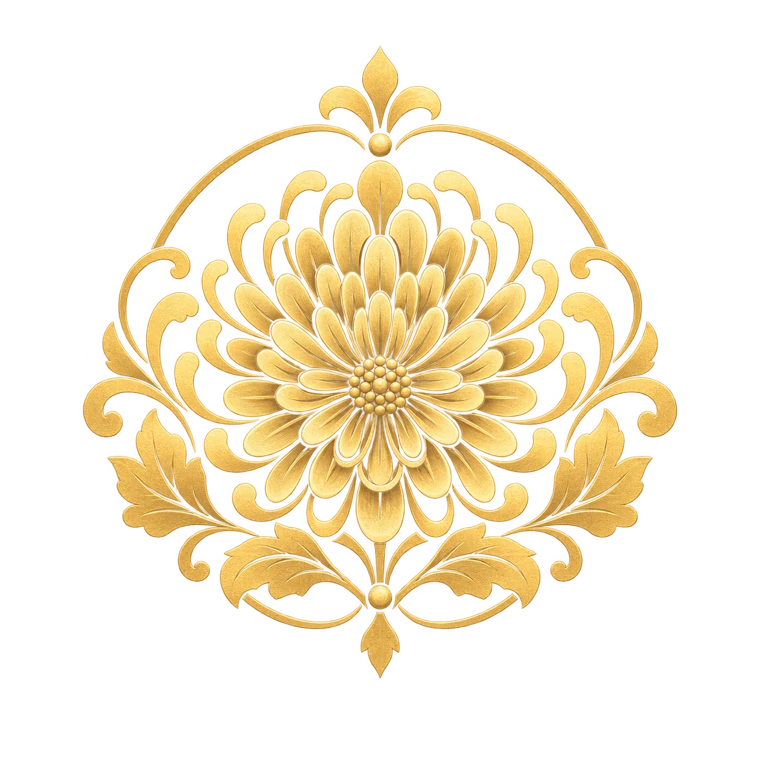 Original gold chrysanthemum guardian emblem