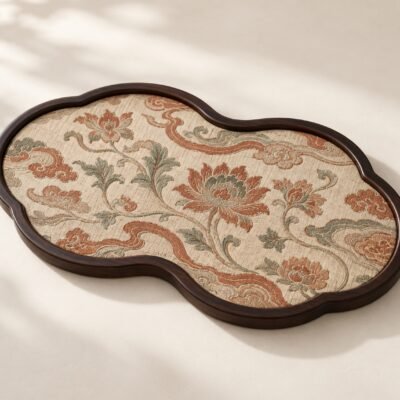 Brocade Bamboo Tea Tray & Mat