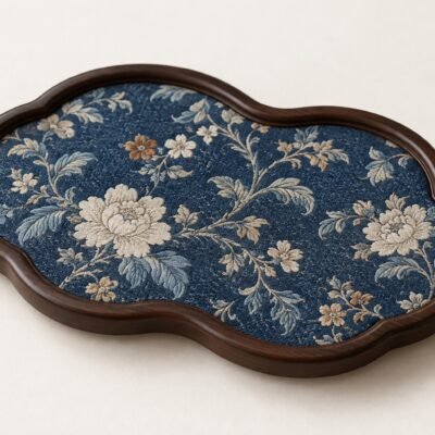 Brocade Bamboo Tea Tray & Mat