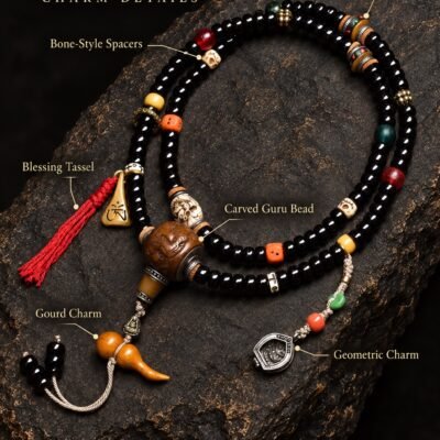 Midnight Guardian 108-Bead Mala
