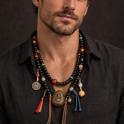 Midnight Guardian 108-Bead Mala