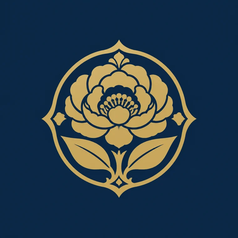Original gold camellia guardian emblem