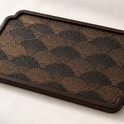 Brocade Bamboo Tea Tray & Mat