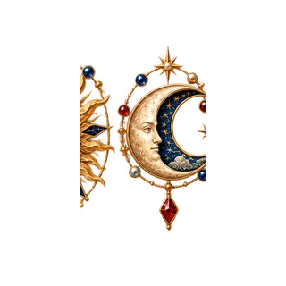 Engraved Moon ornament