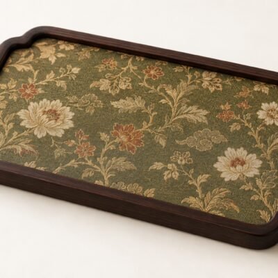 Brocade Bamboo Tea Tray & Mat