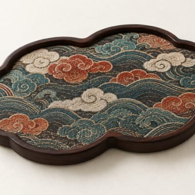 Brocade Bamboo Tea Tray & Mat