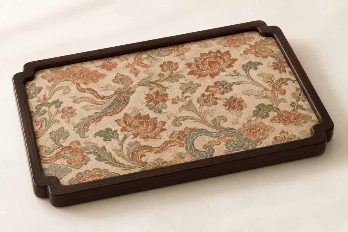 Brocade Bamboo Tea Tray & Mat