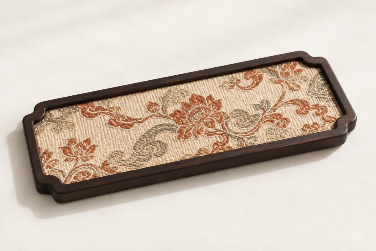 Brocade Bamboo Tea Tray & Mat
