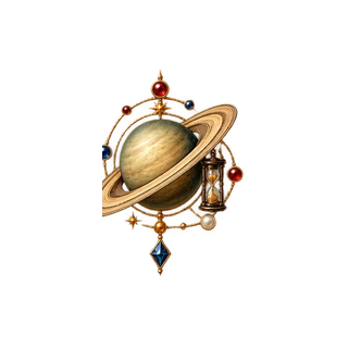 Engraved Saturn ornament