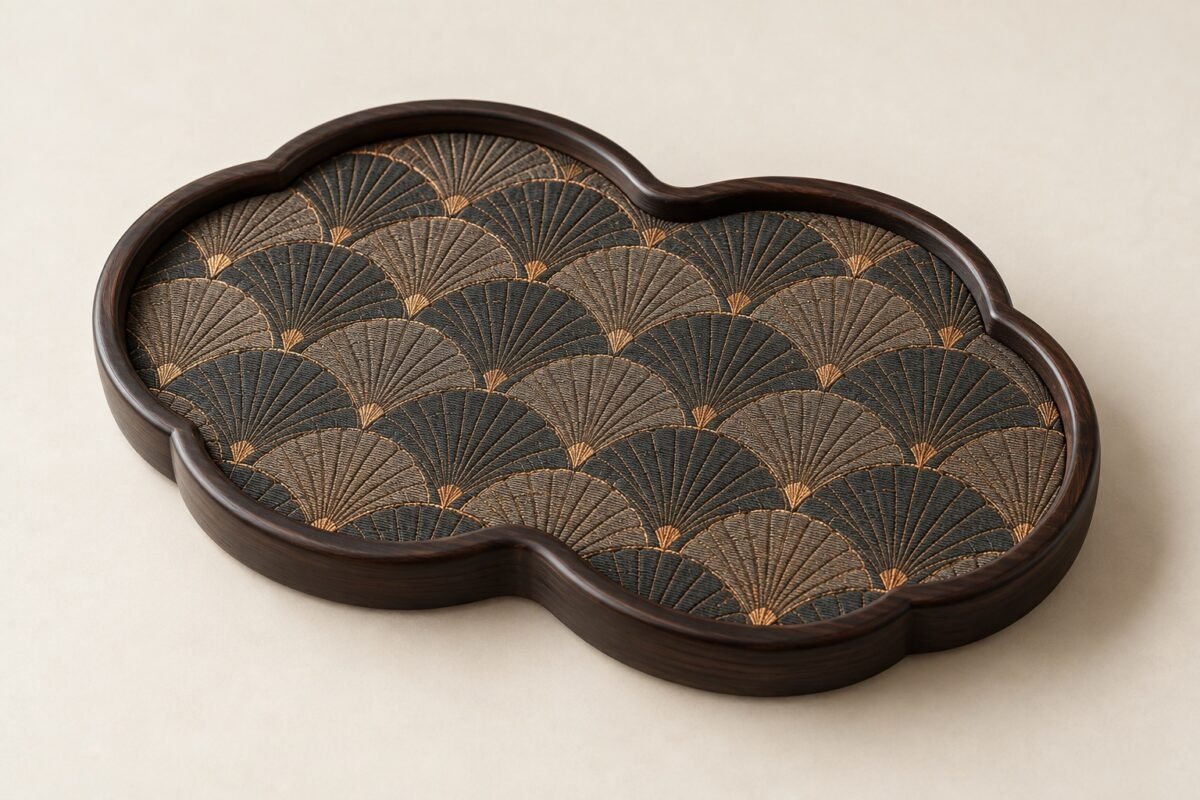 Brocade Bamboo Tea Tray & Mat
