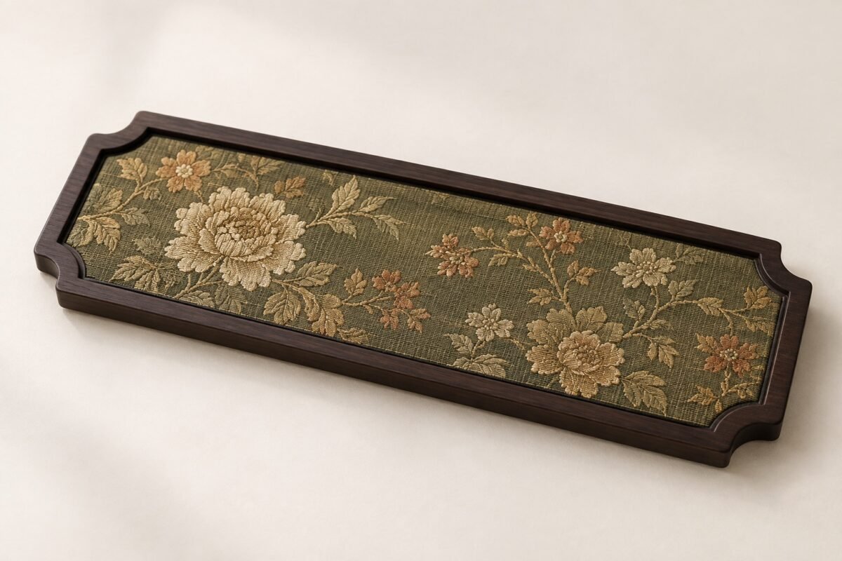 Brocade Bamboo Tea Tray & Mat