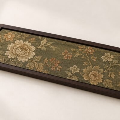 Brocade Bamboo Tea Tray & Mat
