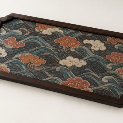 Brocade Bamboo Tea Tray & Mat