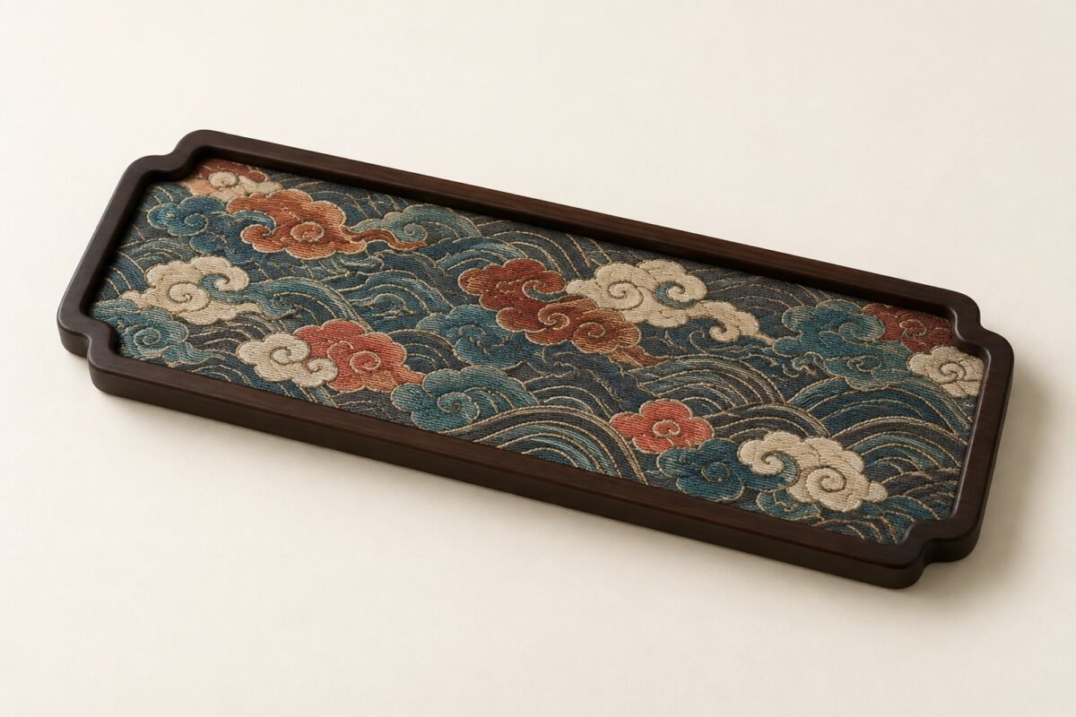 Brocade Bamboo Tea Tray & Mat