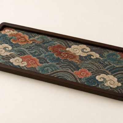 Brocade Bamboo Tea Tray & Mat