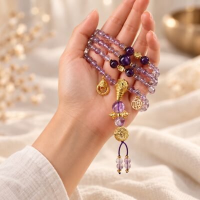 amethyst-clear-quartz-multi-wrap-mala-06-wearing-hand Amethyst & Clear Quartz Multi-Wrap Mala